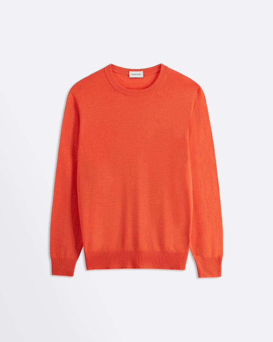 Scaglione ROUNDNECK SEAMLESS MERINO CARROT