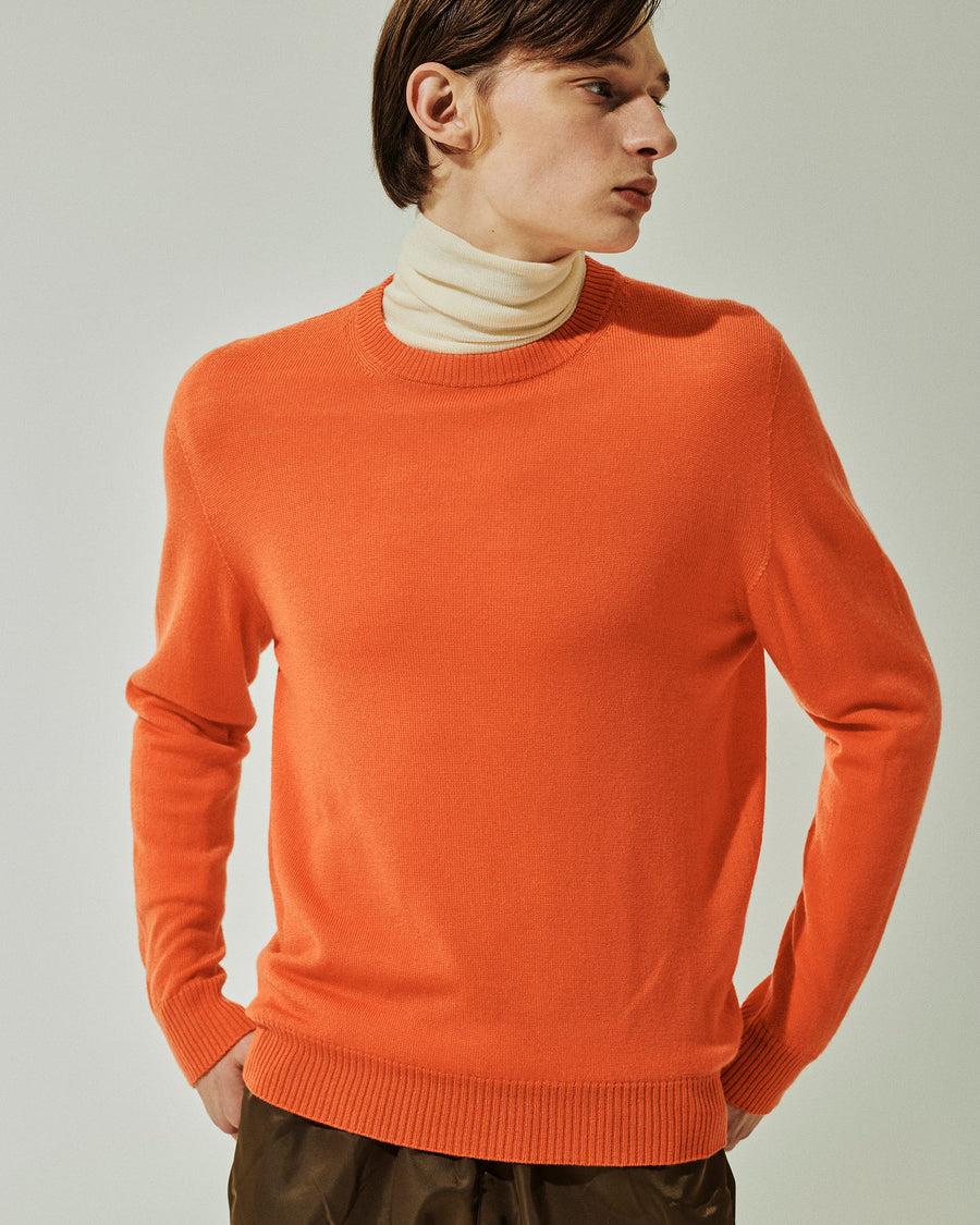 Scaglione ROUNDNECK SEAMLESS MERINO CARROT