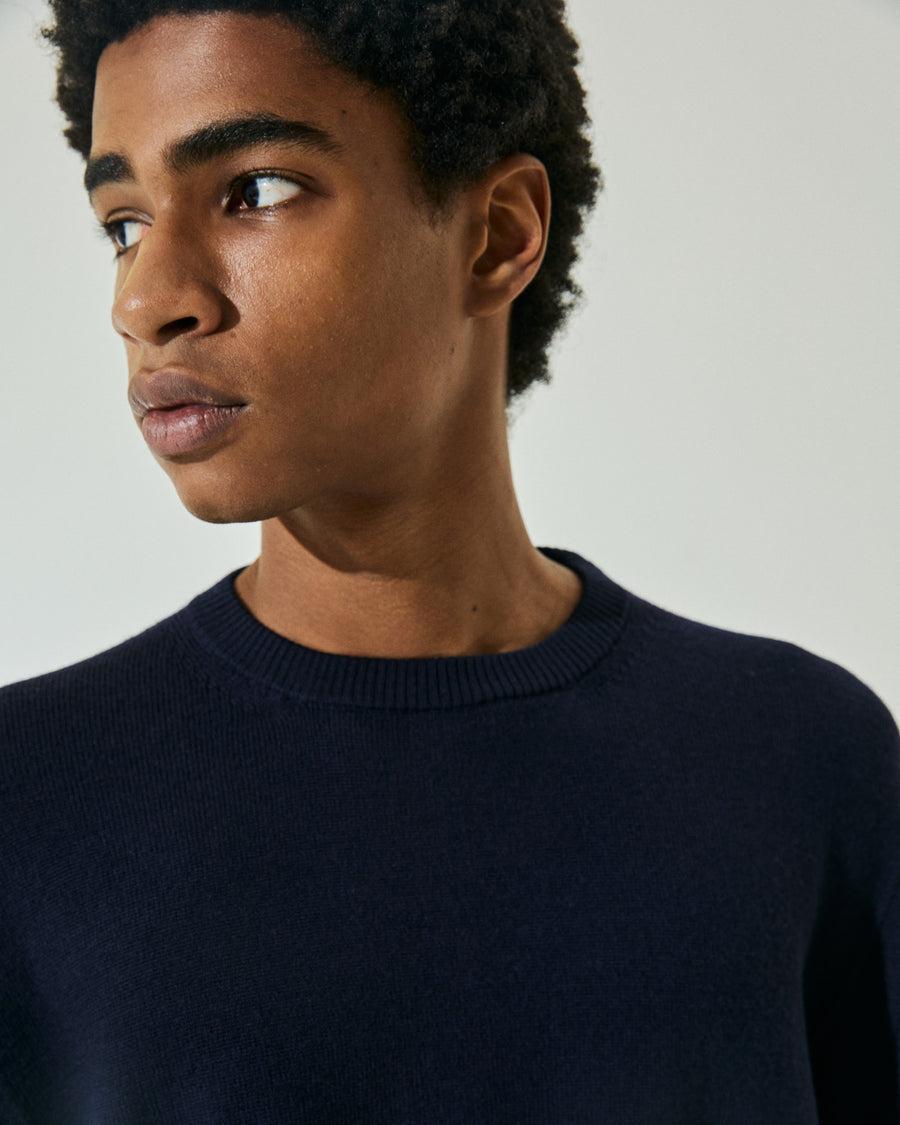 Scaglione ROUNDNECK SEAMLESS MERINO NAVY