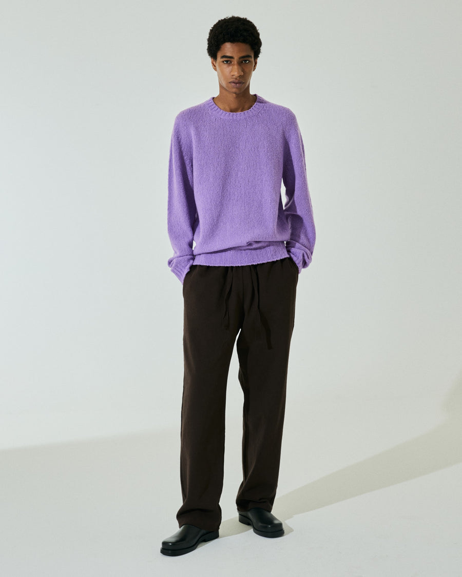 Scaglione ROUNDNECK SEAMLESS PUFFED CASHMERE LILAC