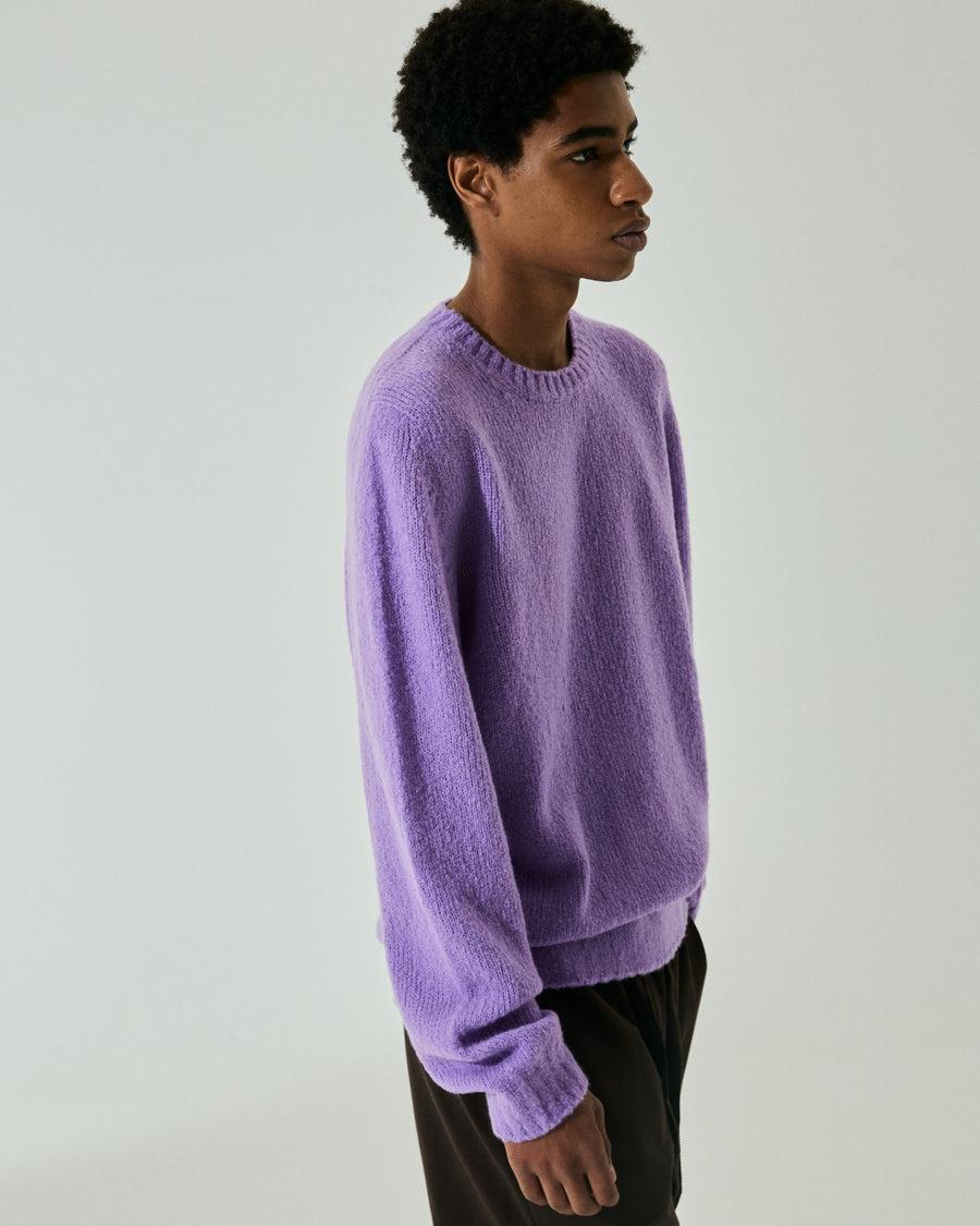 Scaglione ROUNDNECK SEAMLESS PUFFED CASHMERE LILAC