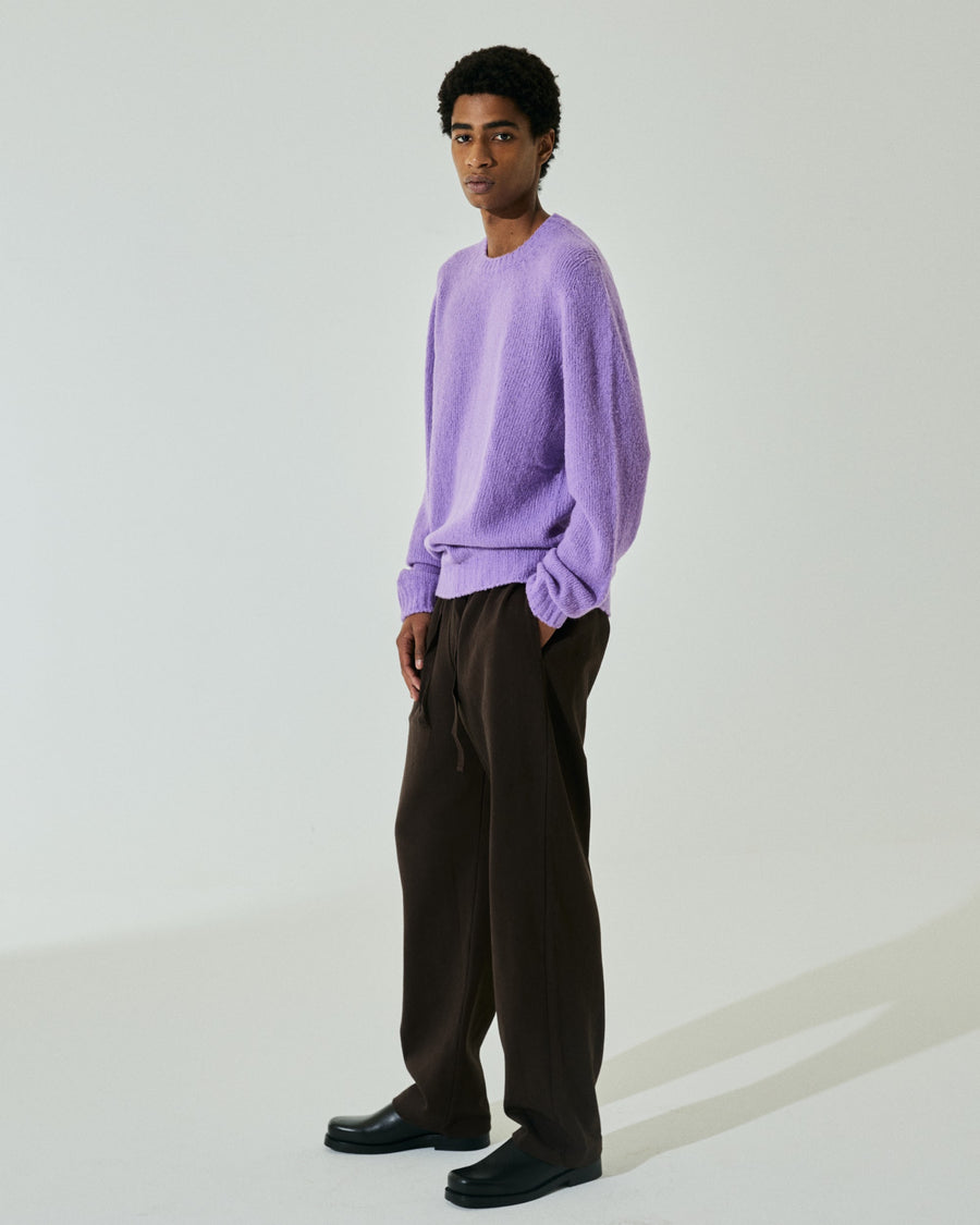 Scaglione ROUNDNECK SEAMLESS PUFFED CASHMERE LILAC