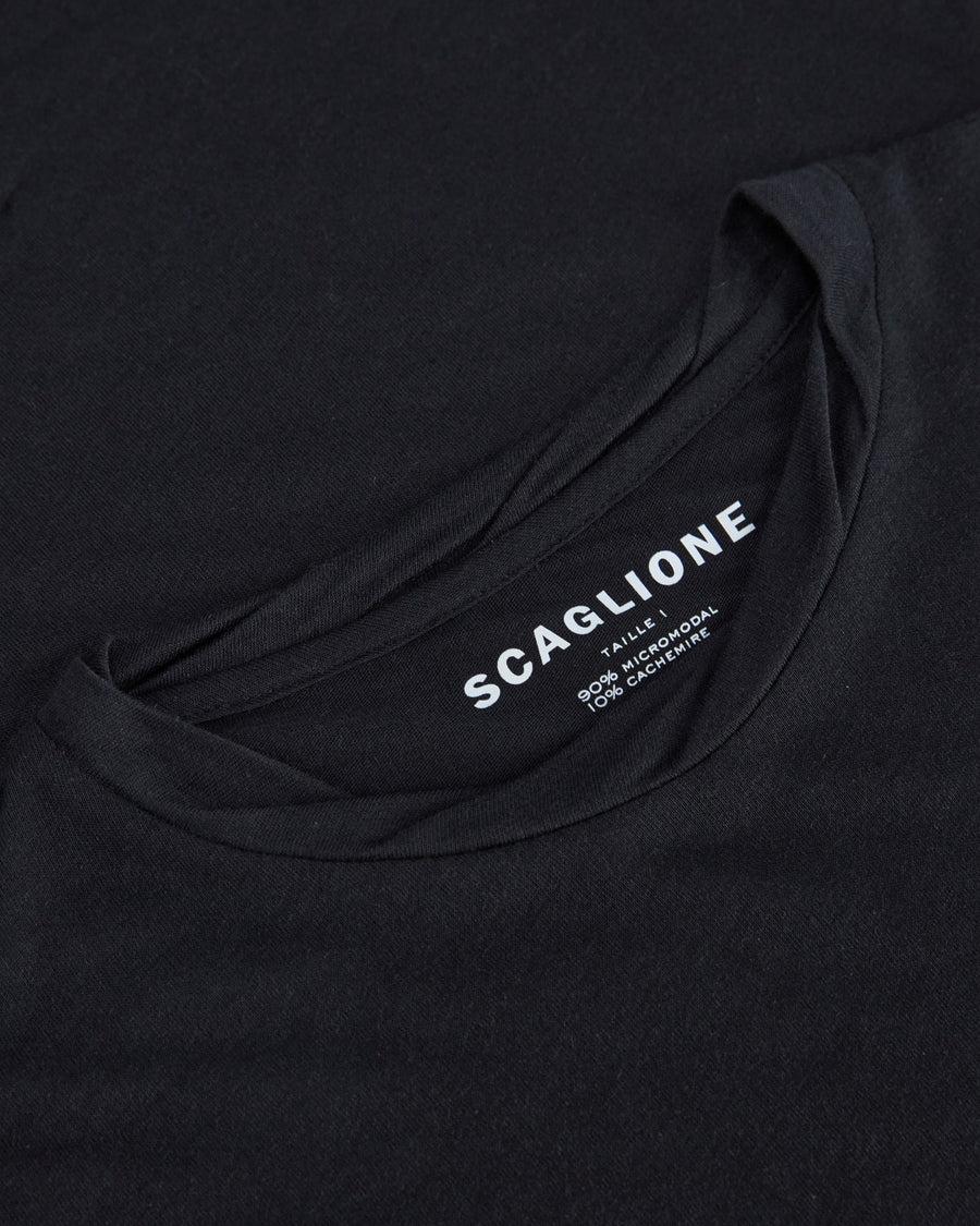 Scaglione ROUNDNECK ULTRALIGHT MICROMODAL NERO