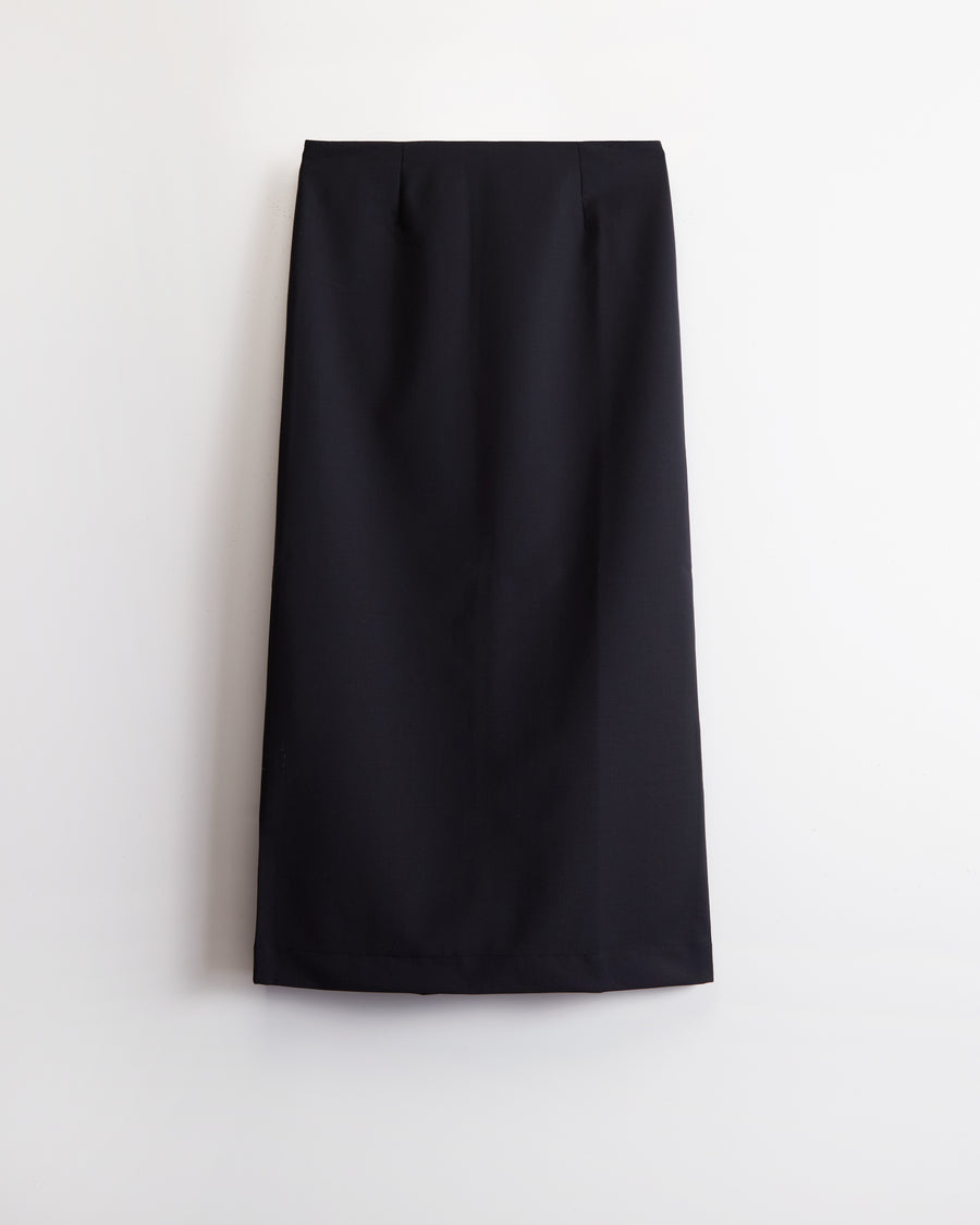 Scaglione SKIRT MERINO TUBINOLUNGA BLACK