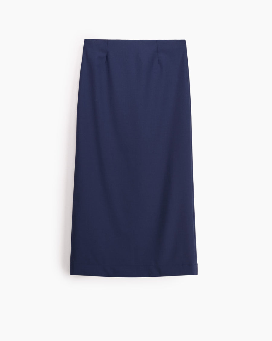 Scaglione SKIRT MERINO TUBINOLUNGA NAVY