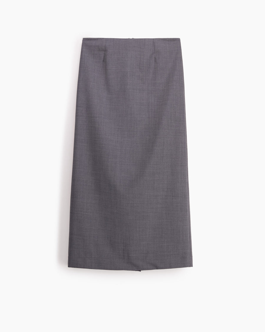 Scaglione SKIRT MERINO TUBINOLUNGA SMOG