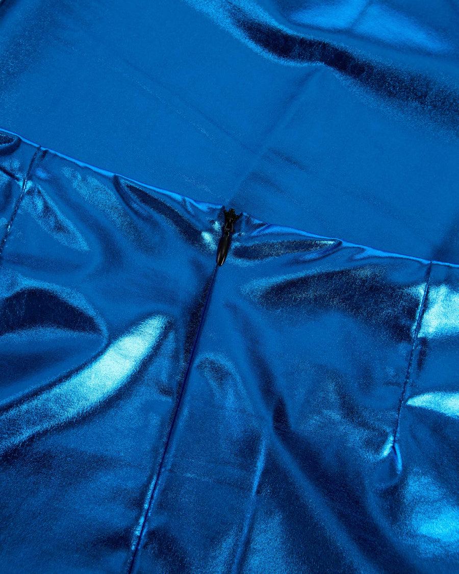 Scaglione SKIRT METAL TUBINO LUNGA BLUE