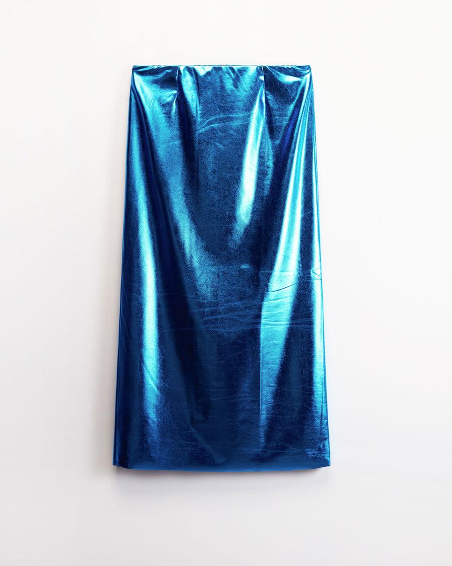 Scaglione SKIRT METAL TUBINO LUNGA BLUE