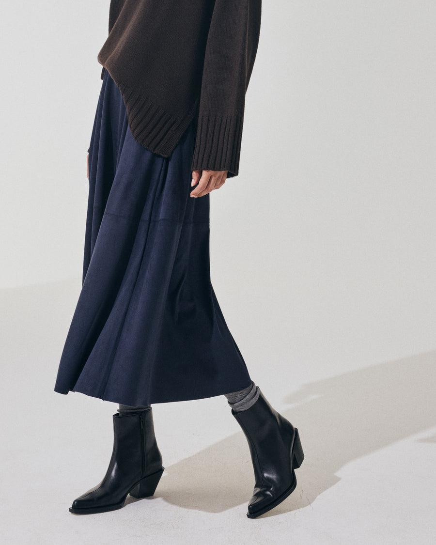 Scaglione SKIRT RUOTA ECOSUEDE NAVY