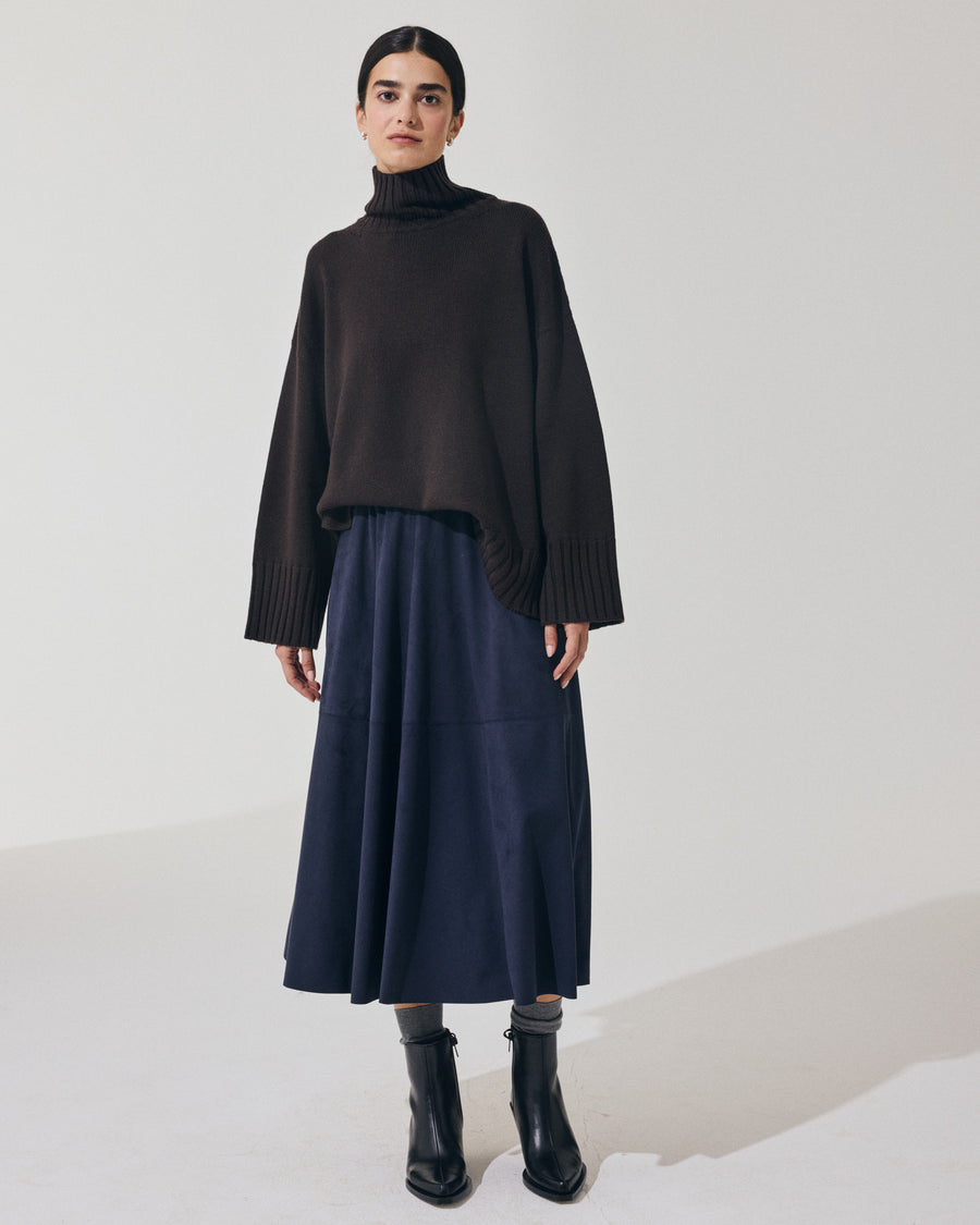 Scaglione SKIRT RUOTA ECOSUEDE NAVY