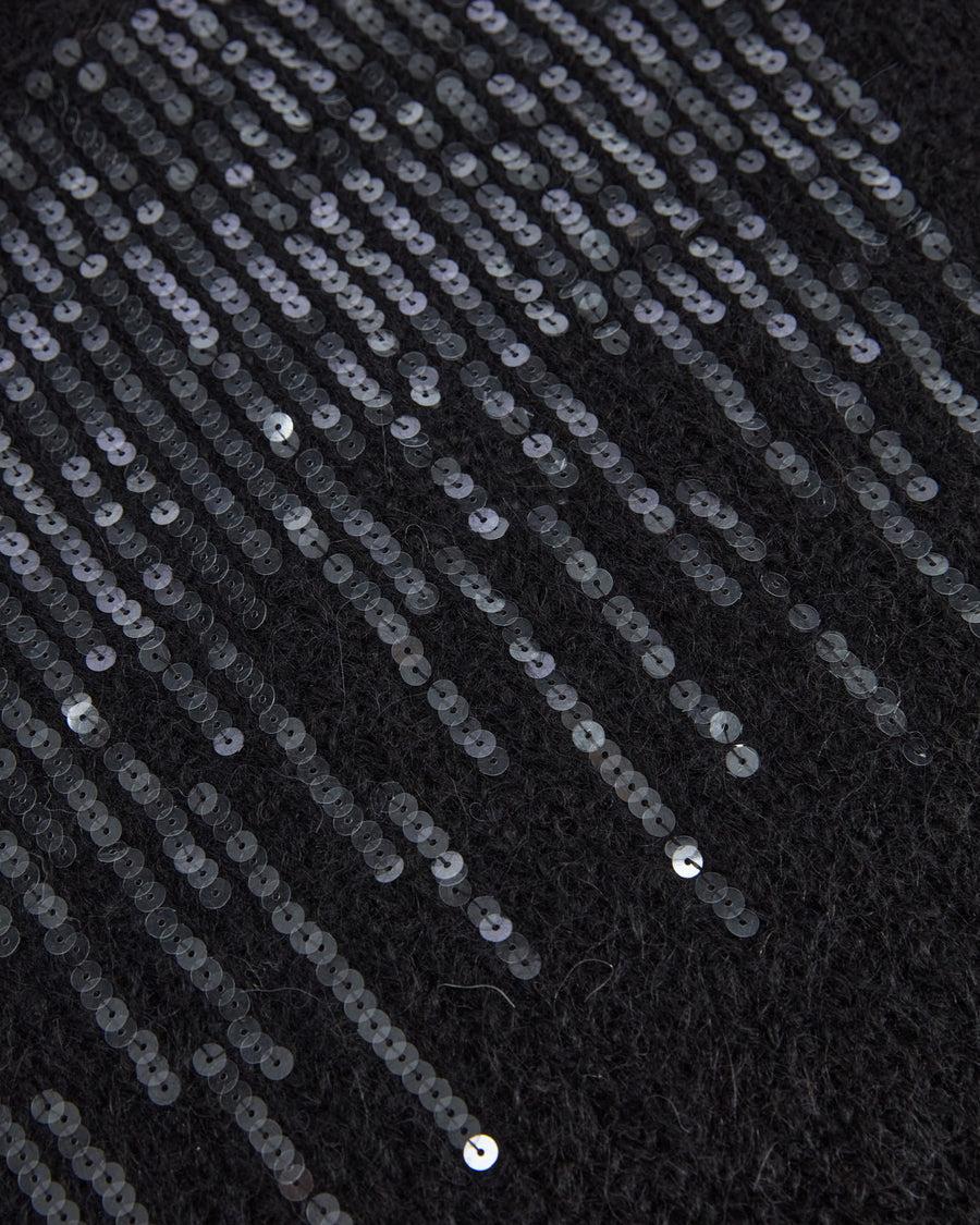Scaglione T.NECK TRAPEZIO PAILLETTES BLACK