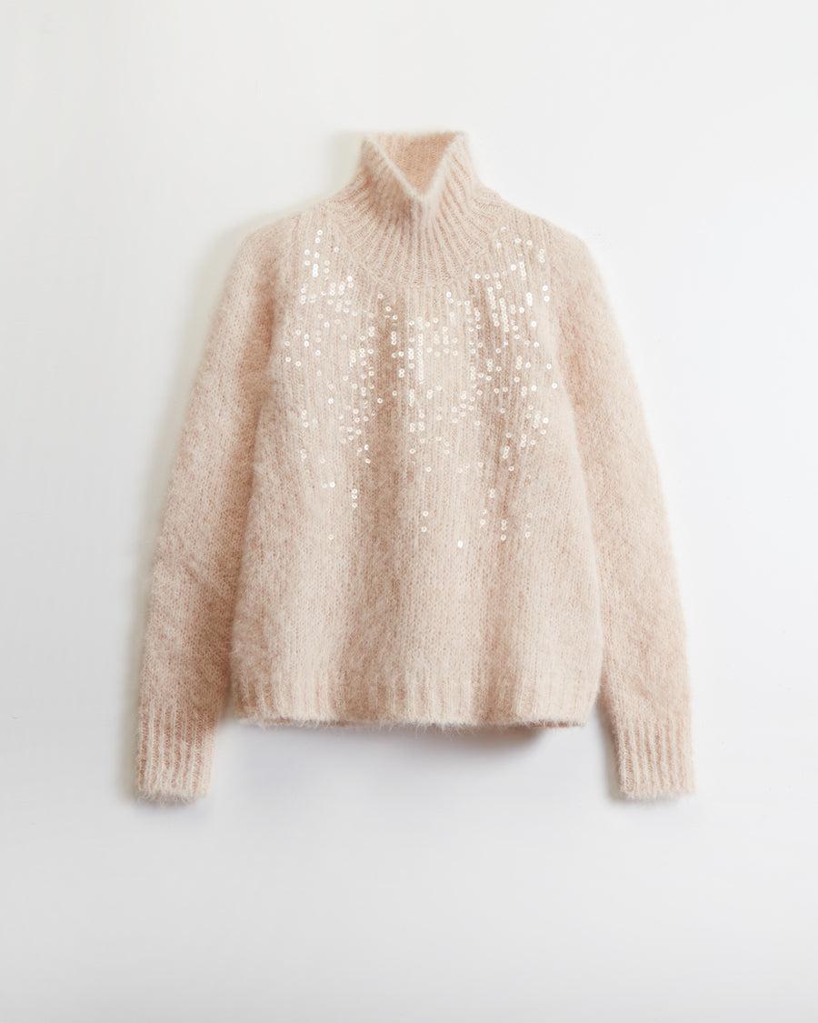 Scaglione T.NECK TRAPEZIO PAILLETTES SAND