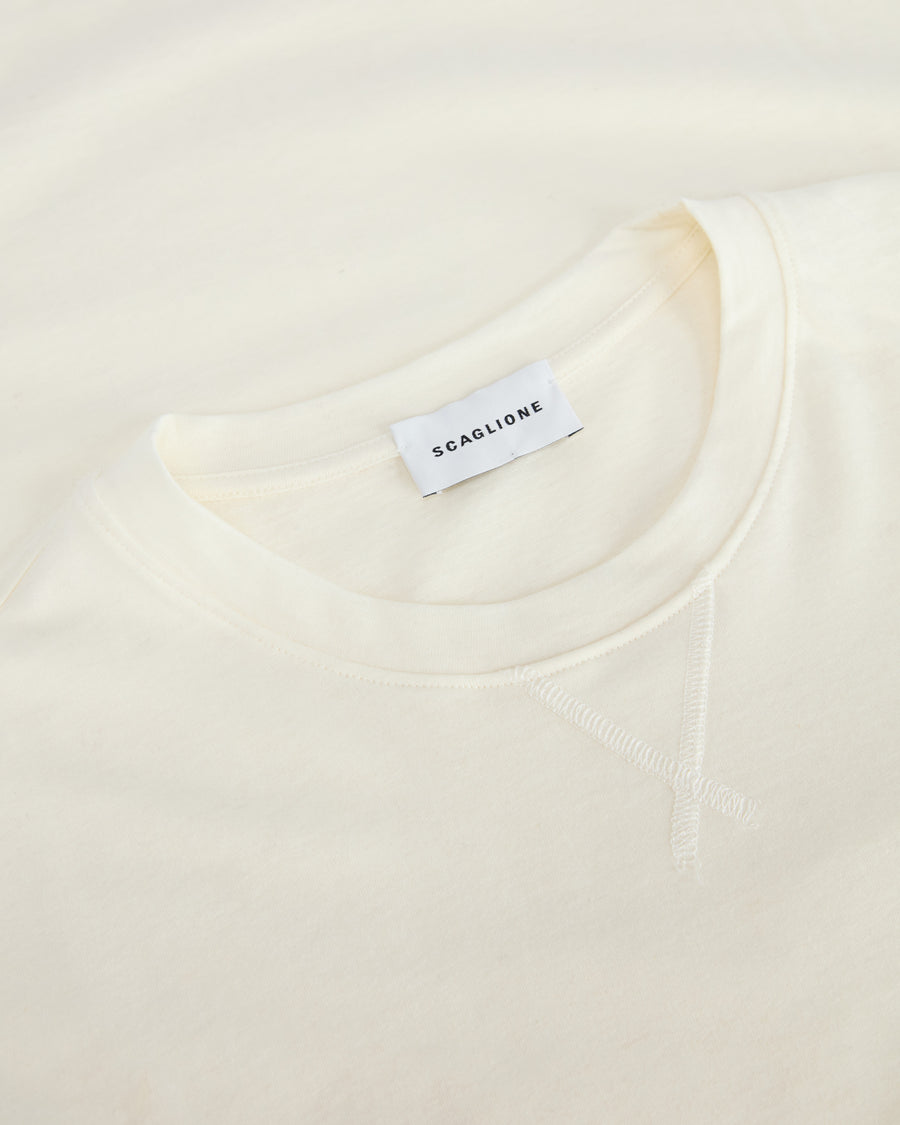 Scaglione T-SHIRT BASIC ML CASH-COTT MILK