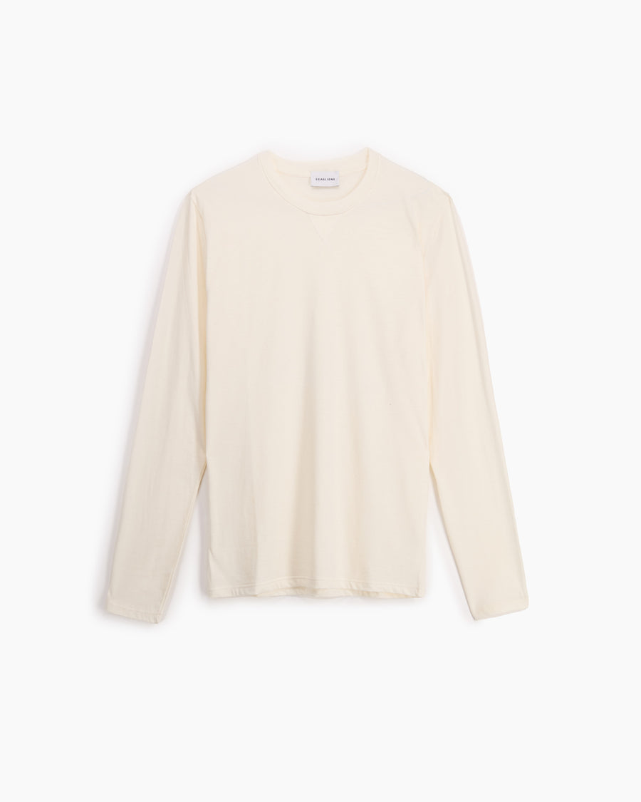 Scaglione T-SHIRT BASIC ML CASH-COTT MILK