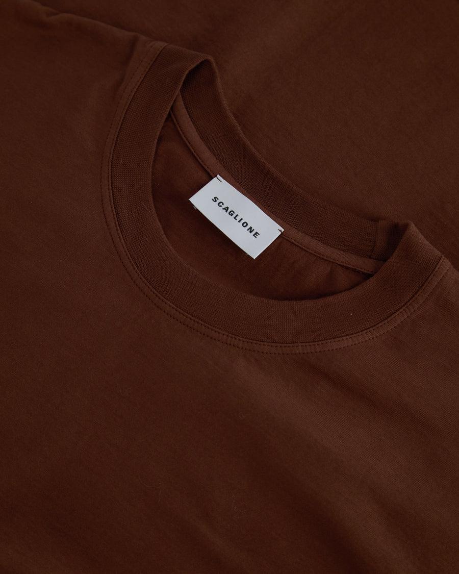 Scaglione T-SHIRT OVER J.COT CHOCO