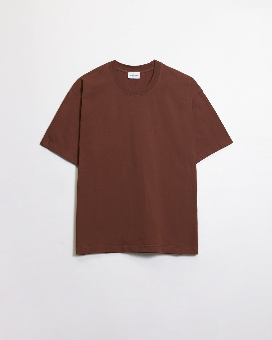 Scaglione T-SHIRT OVER J.COT CHOCO