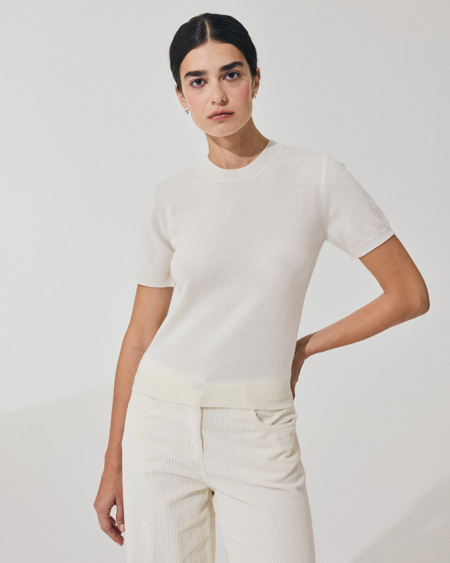 Scaglione T-SHIRT SLIM MIX CASH MILK