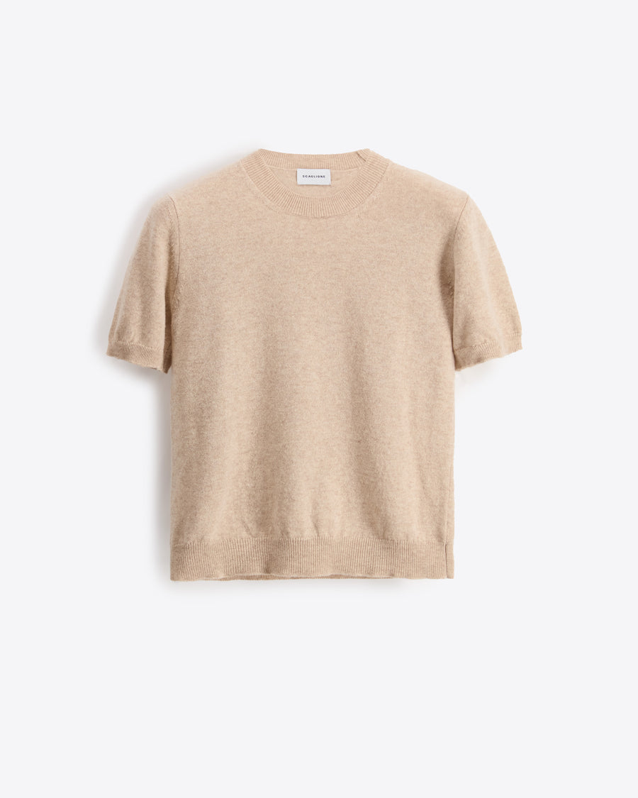 Scaglione T-SHIRT SLIM MIX CASH SAND