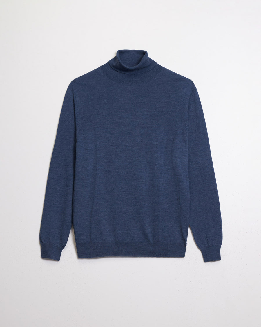 Scaglione TURTLE NECK FINELUX DENIM