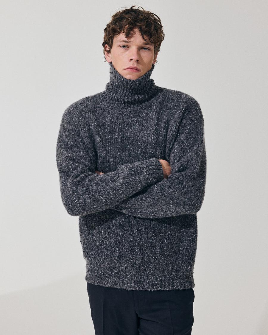 Scaglione TURTLE NECK MAXI CASHMOULINE' BLACK