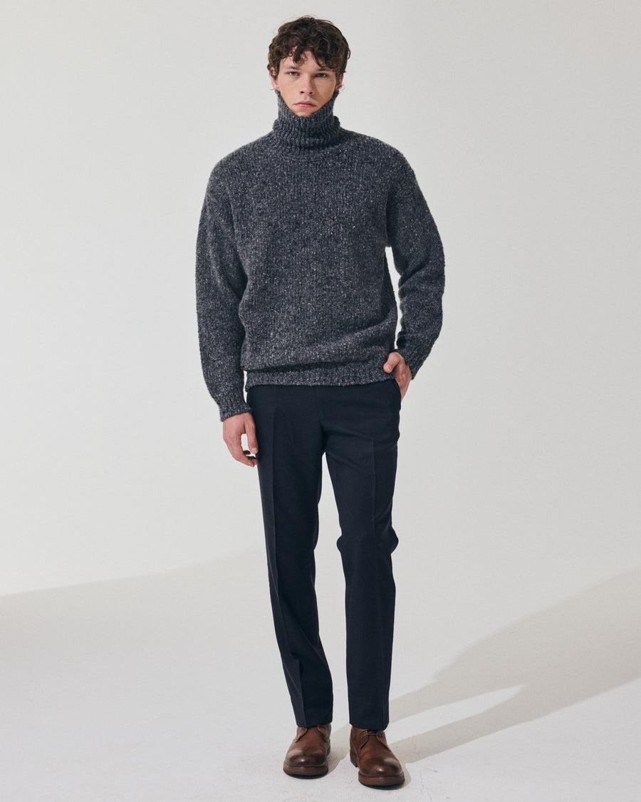 Scaglione TURTLE NECK MAXI CASHMOULINE' BLACK