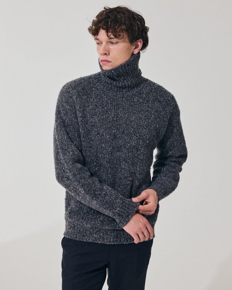 Scaglione TURTLE NECK MAXI CASHMOULINE' BLACK