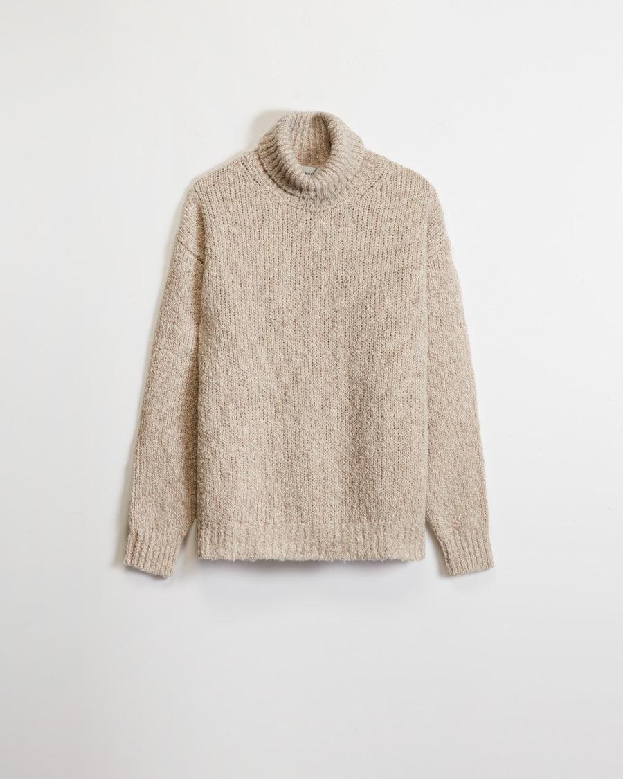 Scaglione TURTLE NECK MAXI CASHMOULINE' SAND