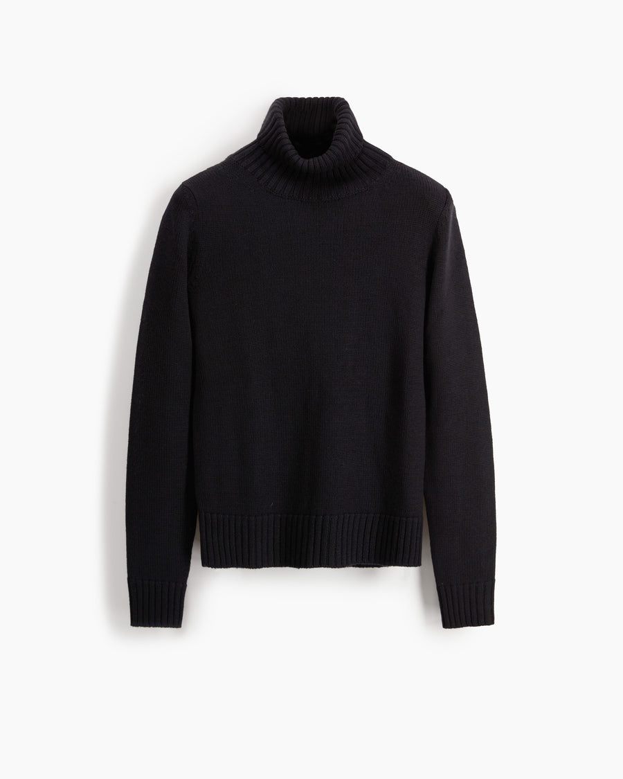 Scaglione TURTLE NECK MERINO SOFT BLACK