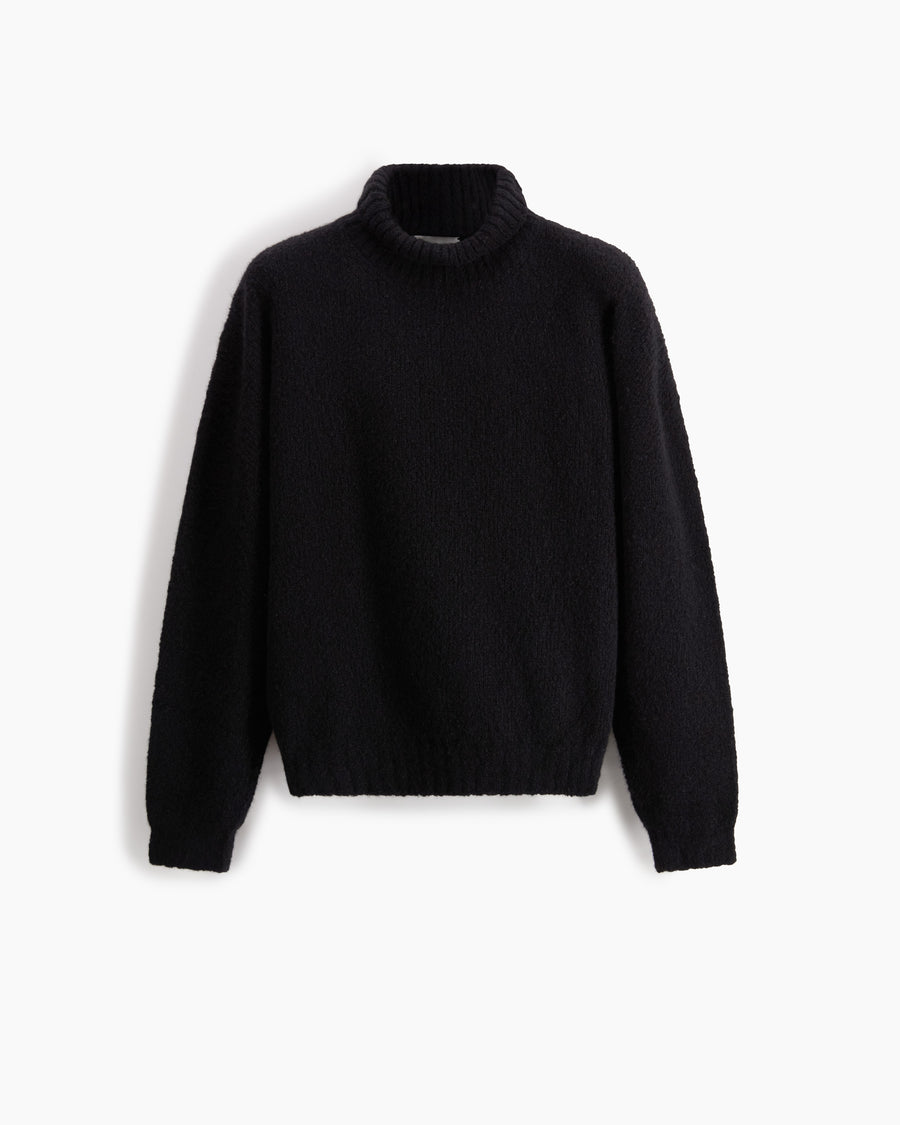 Scaglione TURTLE NECK OVER PUFFED CASHMERE BLACK