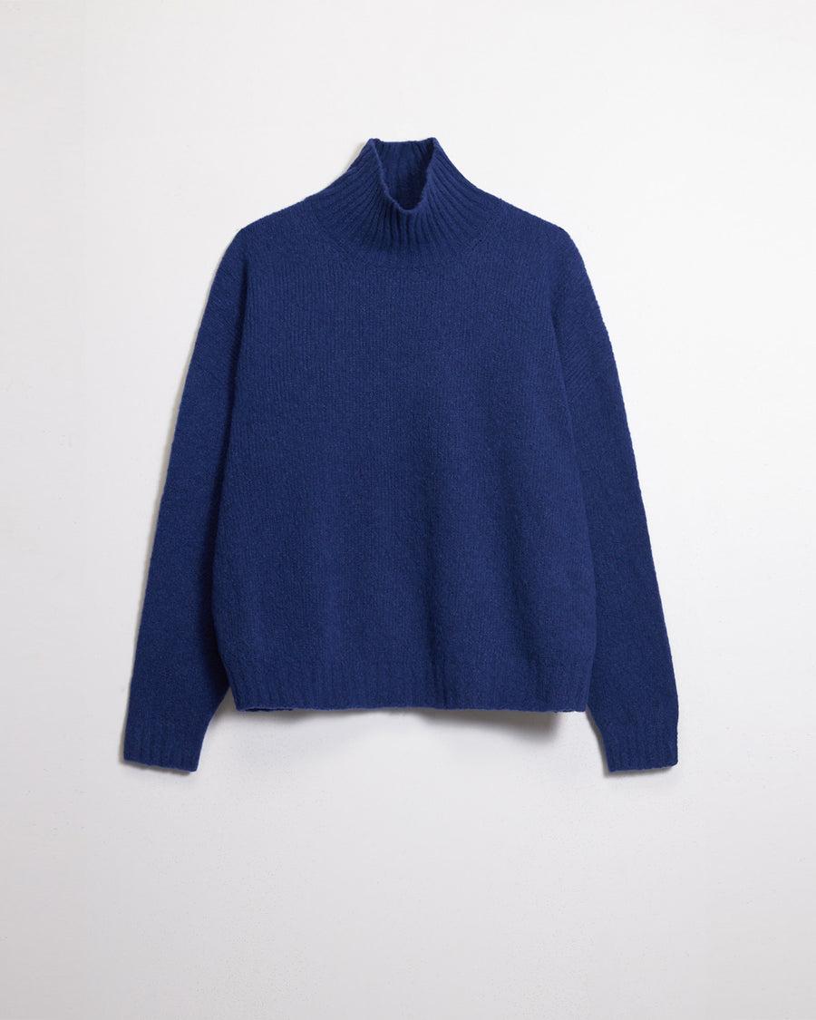 Scaglione TURTLE NECK OVER PUFFED CASHMERE ROYAL