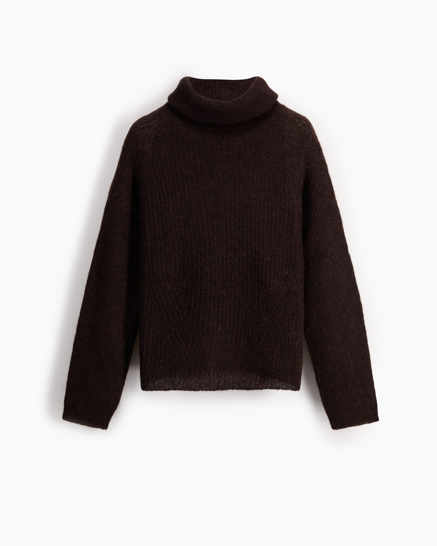 Scaglione TURTLE NECK RAGLAN FISHERMAN EBANO