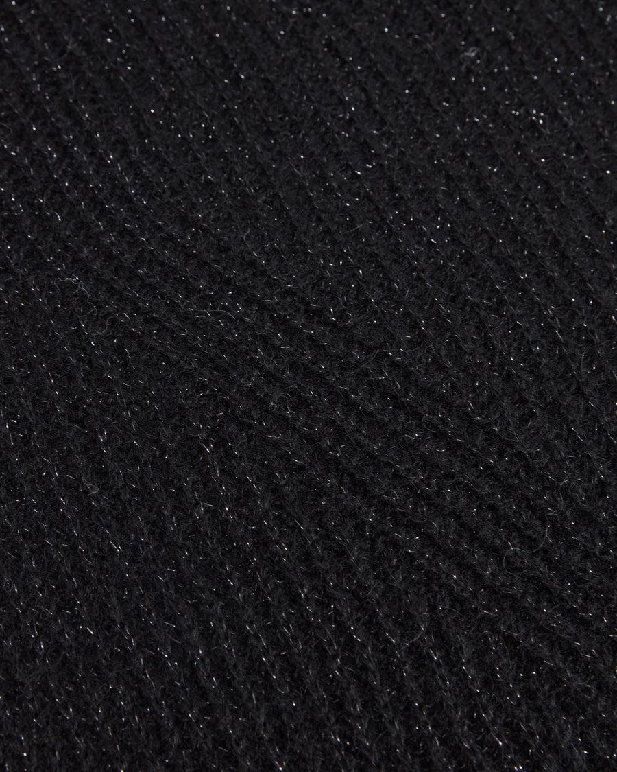 Scaglione TURTLE NECK RAGLAN GLITTER BLACK