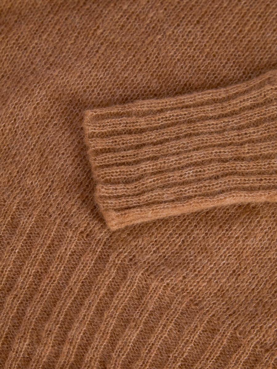 Scaglione TURTLE NECK RAGLAN SEAMLESS CARAMEL