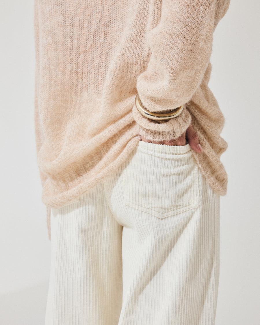 Scaglione TURTLE NECK RAGLAN SEAMLESS SAND