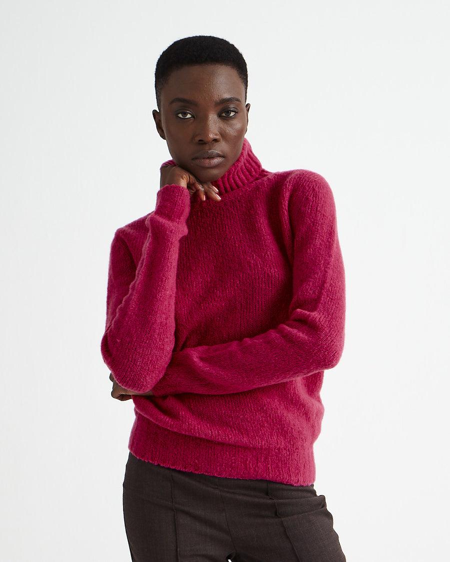 Scaglione TURTLE NECK SEAMLESS PUFFED DAHLIA