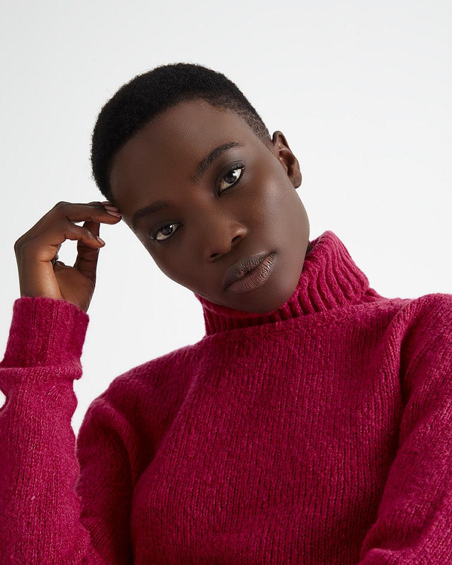 Scaglione TURTLE NECK SEAMLESS PUFFED DAHLIA