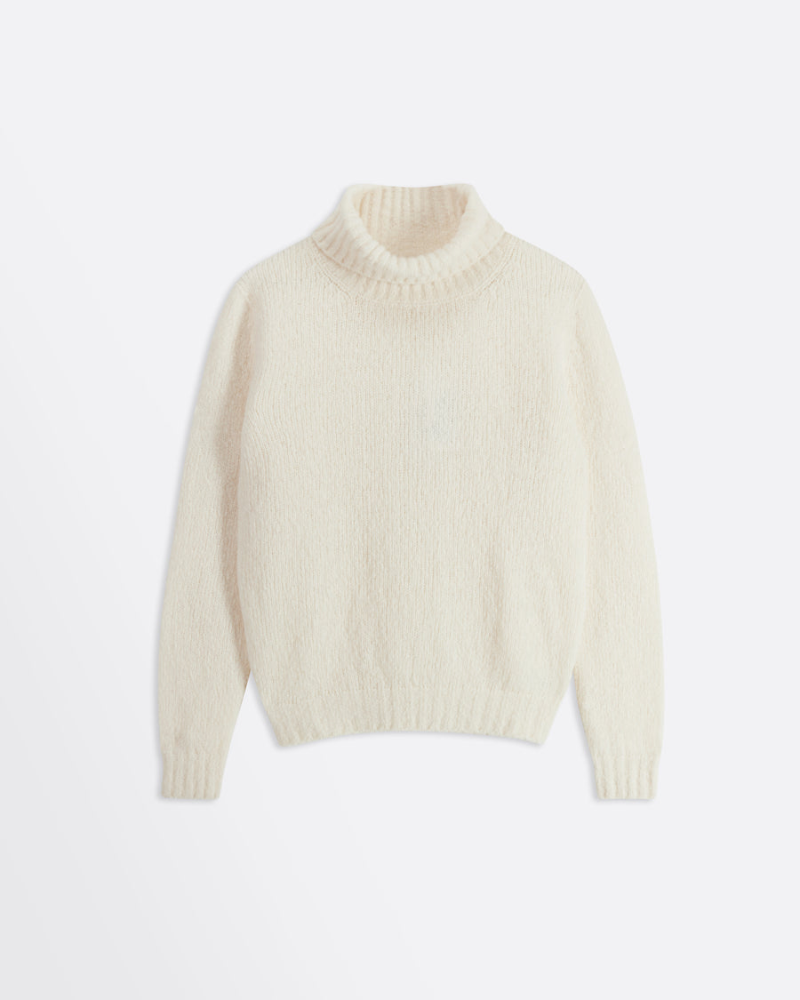 Scaglione TURTLE NECK SEAMLESS PUFFED MILK