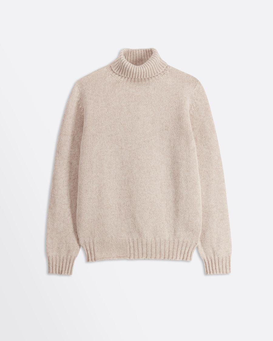 Scaglione TURTLE NECK SEAMLESS SOFTWOOL DUNE