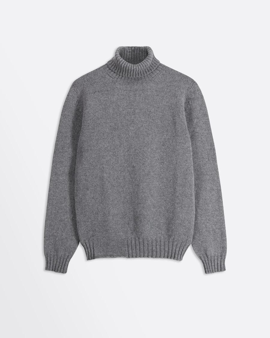 Scaglione TURTLE NECK SEAMLESS SOFTWOOL GREY