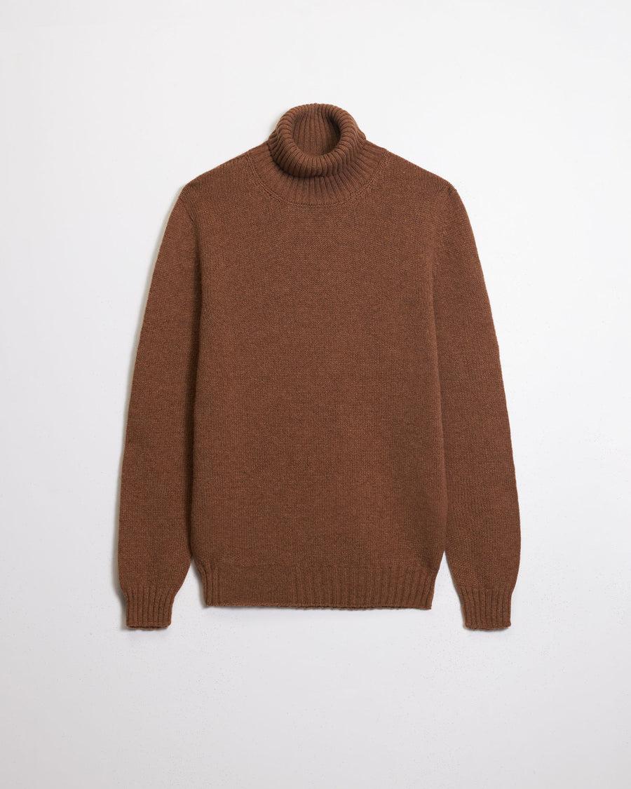 Scaglione TURTLE NECK SEAMLESS SOFTWOOL RUST