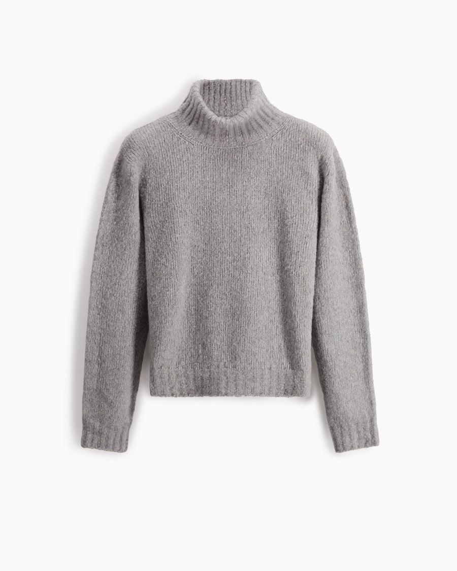 Scaglione TURTLE NECK SLIM PUFFED CASHMERE GREY