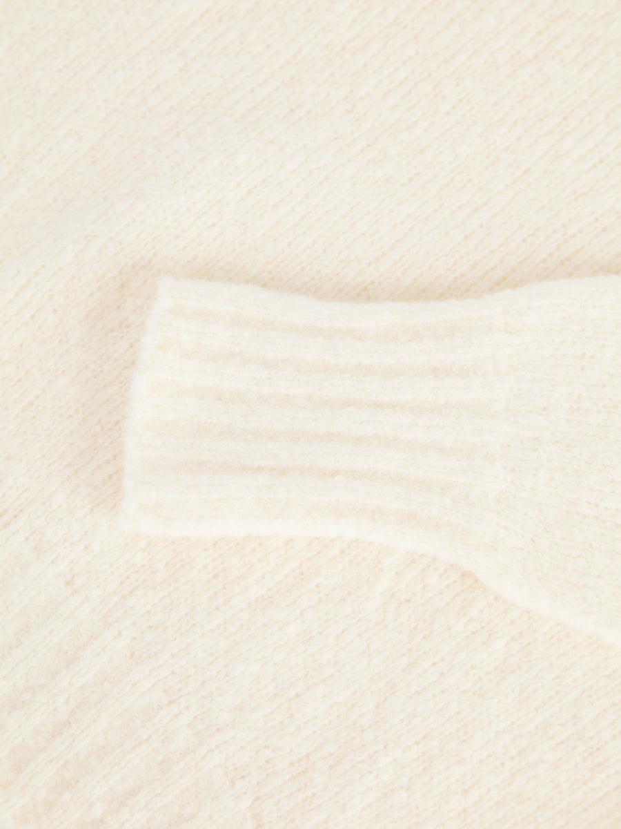 Scaglione TURTLE NECK SLIM PUFFED CASHMERE MILK