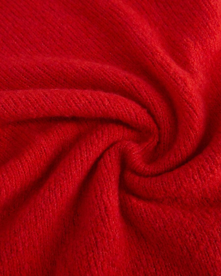Scaglione TURTLE NECK SLIM PUFFED CASHMERE SCARLET