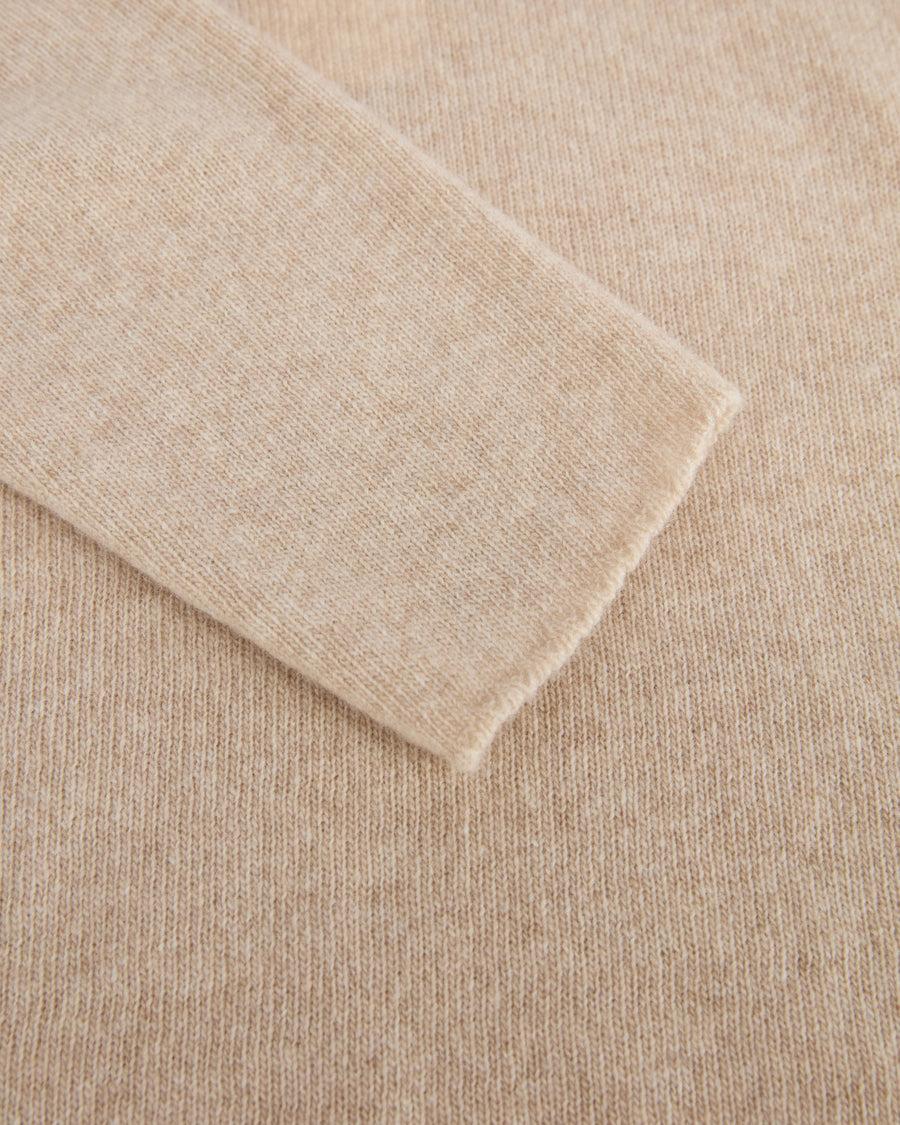 Scaglione TURTLE NECK SLIM RAGLAN SEAMLESS SAND