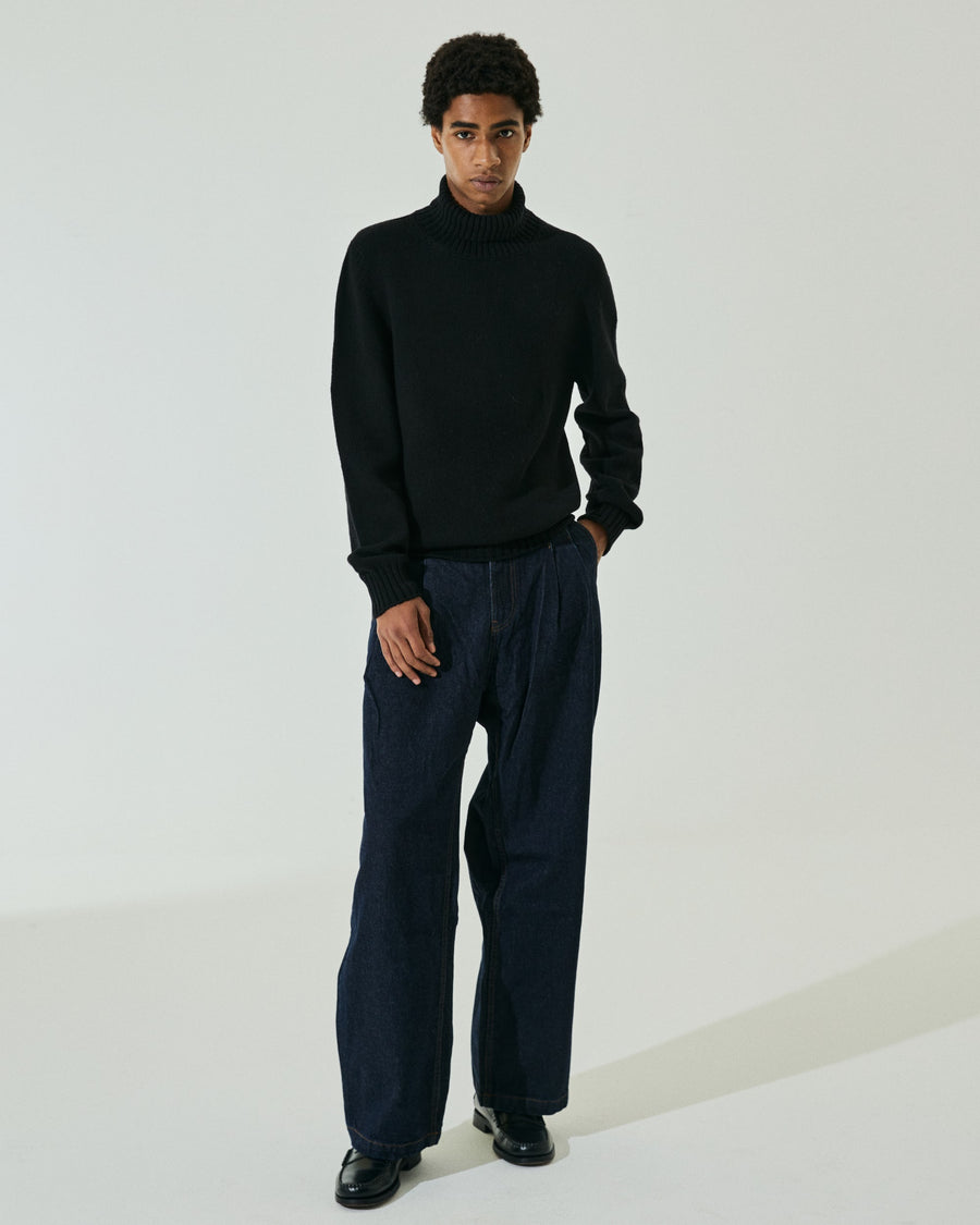 Scaglione TURTLE NECK SOFT HYBRD CASHMERE BLACK
