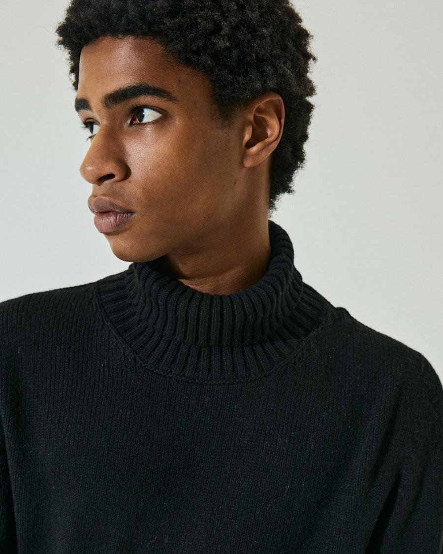 Scaglione TURTLE NECK SOFT HYBRD CASHMERE BLACK