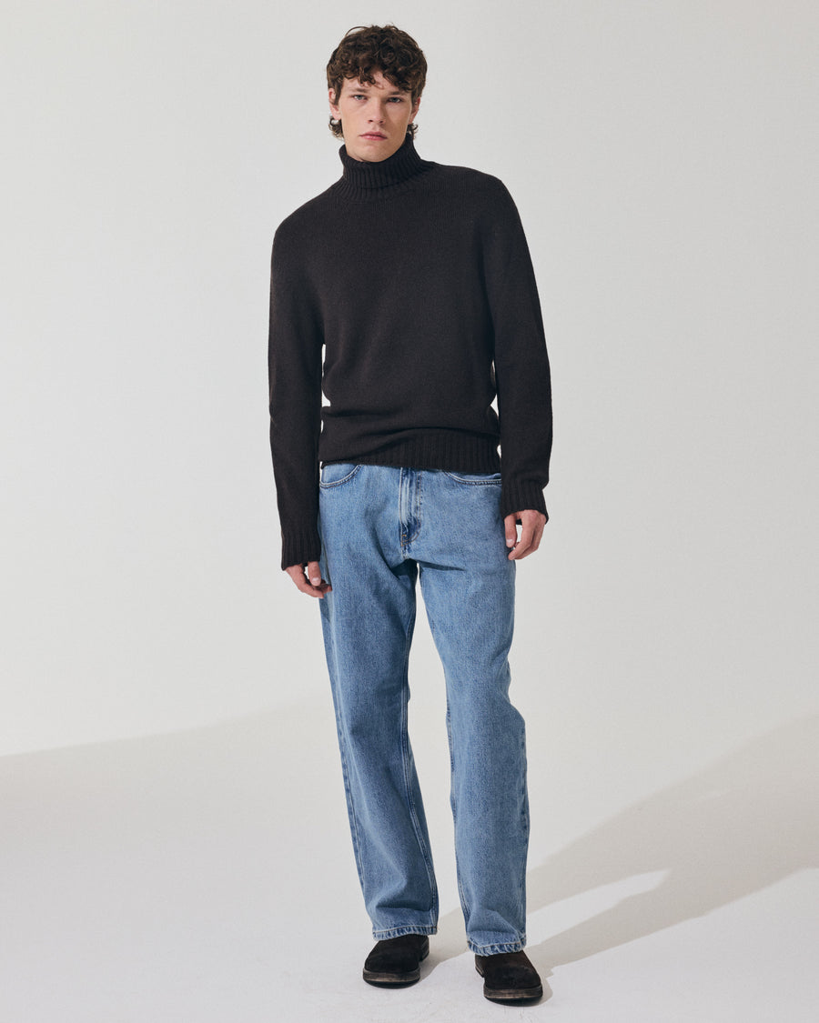 Scaglione TURTLE NECK SOFT HYBRD CASHMERE EBANO