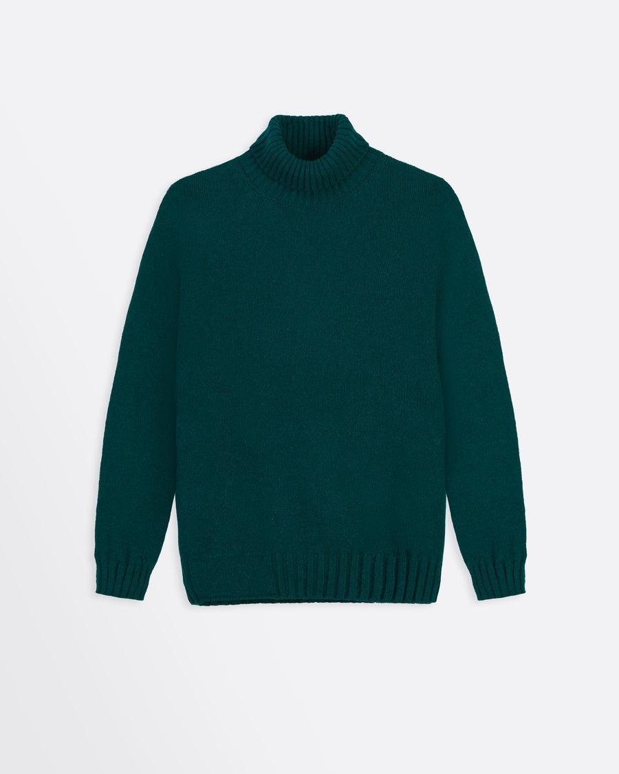 Scaglione TURTLE NECK SOFT HYBRD CASHMERE FOREST