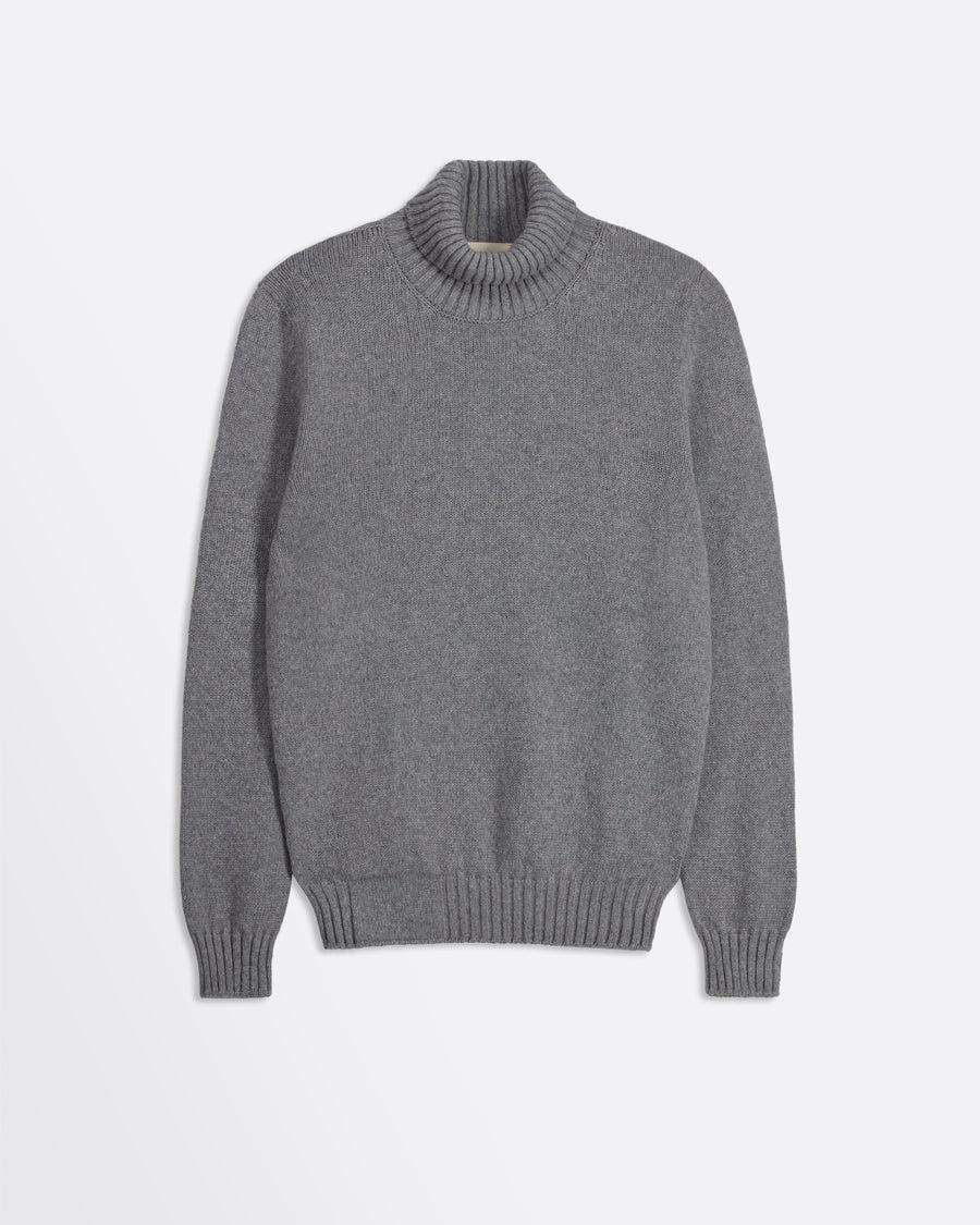 Scaglione TURTLE NECK SOFT HYBRD CASHMERE GREY