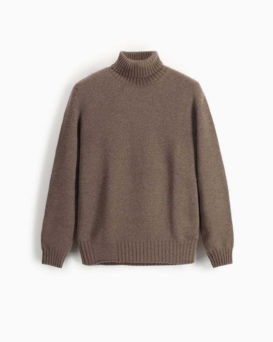 Scaglione TURTLE NECK SOFT HYBRD CASHMERE TAUPE